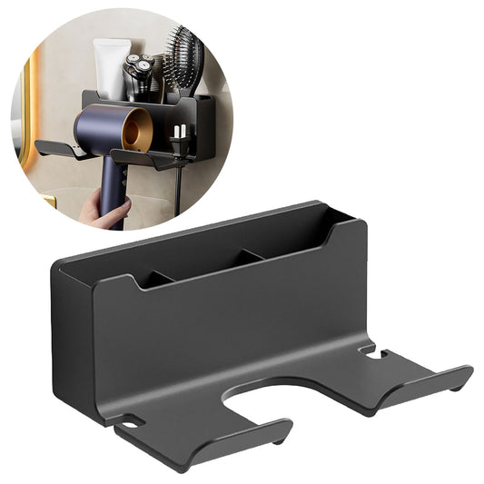 1 Pack Hair Dryer Holder, Wall Mount Self Adhesive Waterproof Blow Dryer Rack Storage Organizer Hanger, V1189-LWWAL-20260401-06407