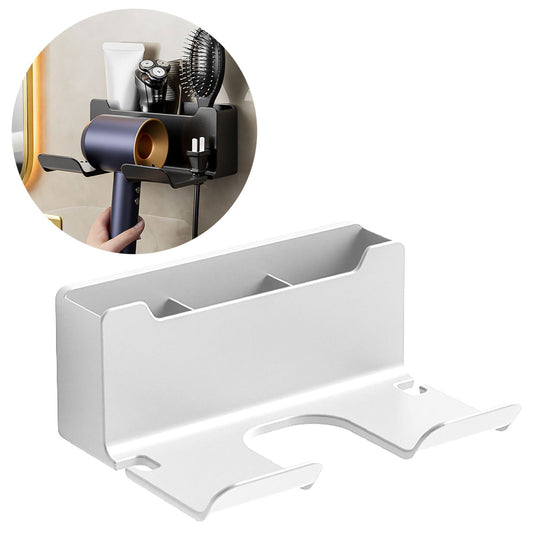 1 Pack Hair Dryer Holder, Wall Mount Self Adhesive Waterproof Blow Dryer Rack Storage Organizer Hanger, V1189-LWWAL-20260401-06409