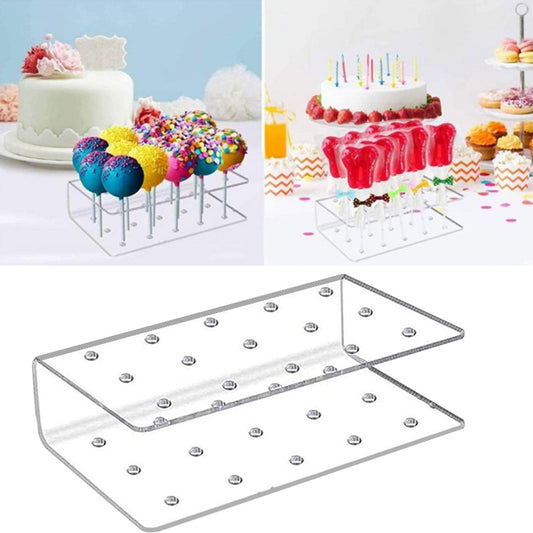 Cake Pop Stand 15 Holes Lollipop Display Stand, Acrylic Clear Cake Pop Holder Lollipop Display for Dessert V1189-LWWAL-20260401-06432