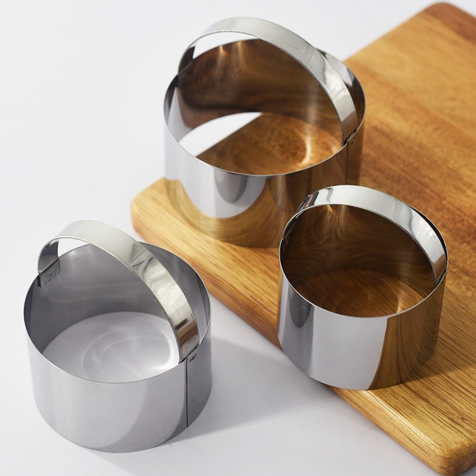 Round Biscuit Cutter with Handle, Stainless Steel Round Circle Doughnut Cutter, Heavy Duty Cookie Cutters, V1189-LWWAL-20260401-06433