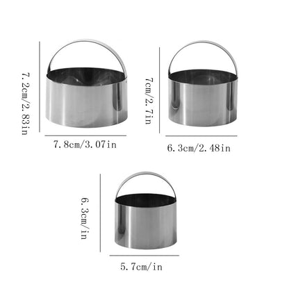 Round Biscuit Cutter with Handle, Stainless Steel Round Circle Doughnut Cutter, Heavy Duty Cookie Cutters, V1189-LWWAL-20260401-06433