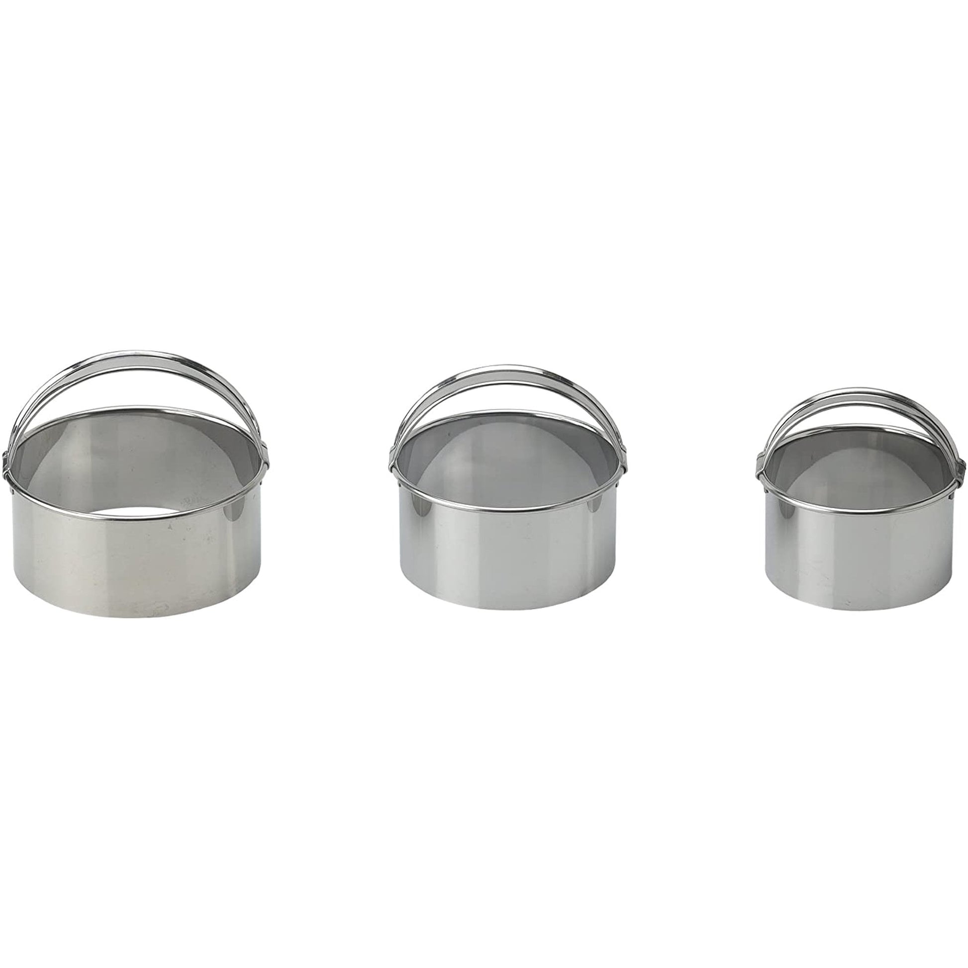 Round Biscuit Cutter with Handle, Stainless Steel Round Circle Doughnut Cutter, Heavy Duty Cookie Cutters, V1189-LWWAL-20260401-06433