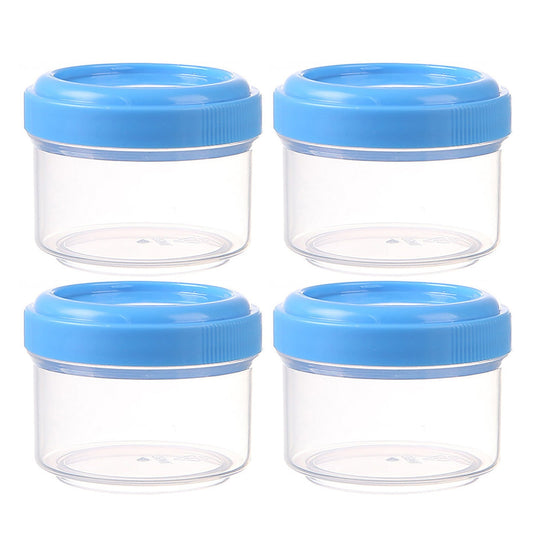 4Pcs Clear Plastic Jars With Lids,Small Plastic Storage Jars With Screw On Lids,Mini Wide-Mouth Refillable V1189-LWWAL-20260401-06453