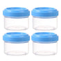 4Pcs Clear Plastic Jars With Lids,Small Plastic Storage Jars With Screw On Lids,Mini Wide-Mouth Refillable V1189-LWWAL-20260401-06453