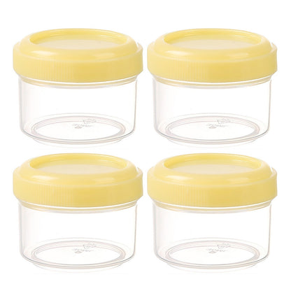 4Pcs Clear Plastic Jars With Lids,Small Plastic Storage Jars With Screw On Lids,Mini Wide-Mouth Refillable V1189-LWWAL-20260401-06453