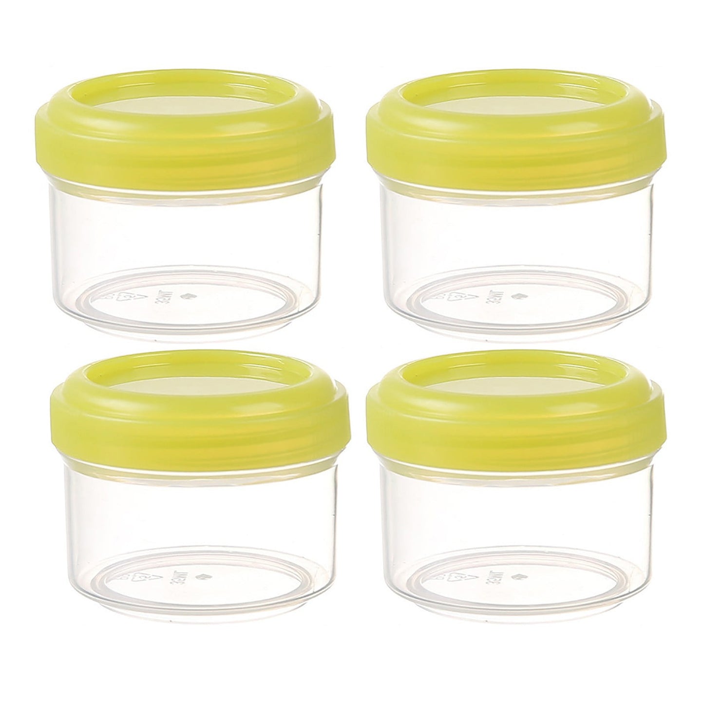 4Pcs Clear Plastic Jars With Lids,Small Plastic Storage Jars With Screw On Lids,Mini Wide-Mouth Refillable V1189-LWWAL-20260401-06454