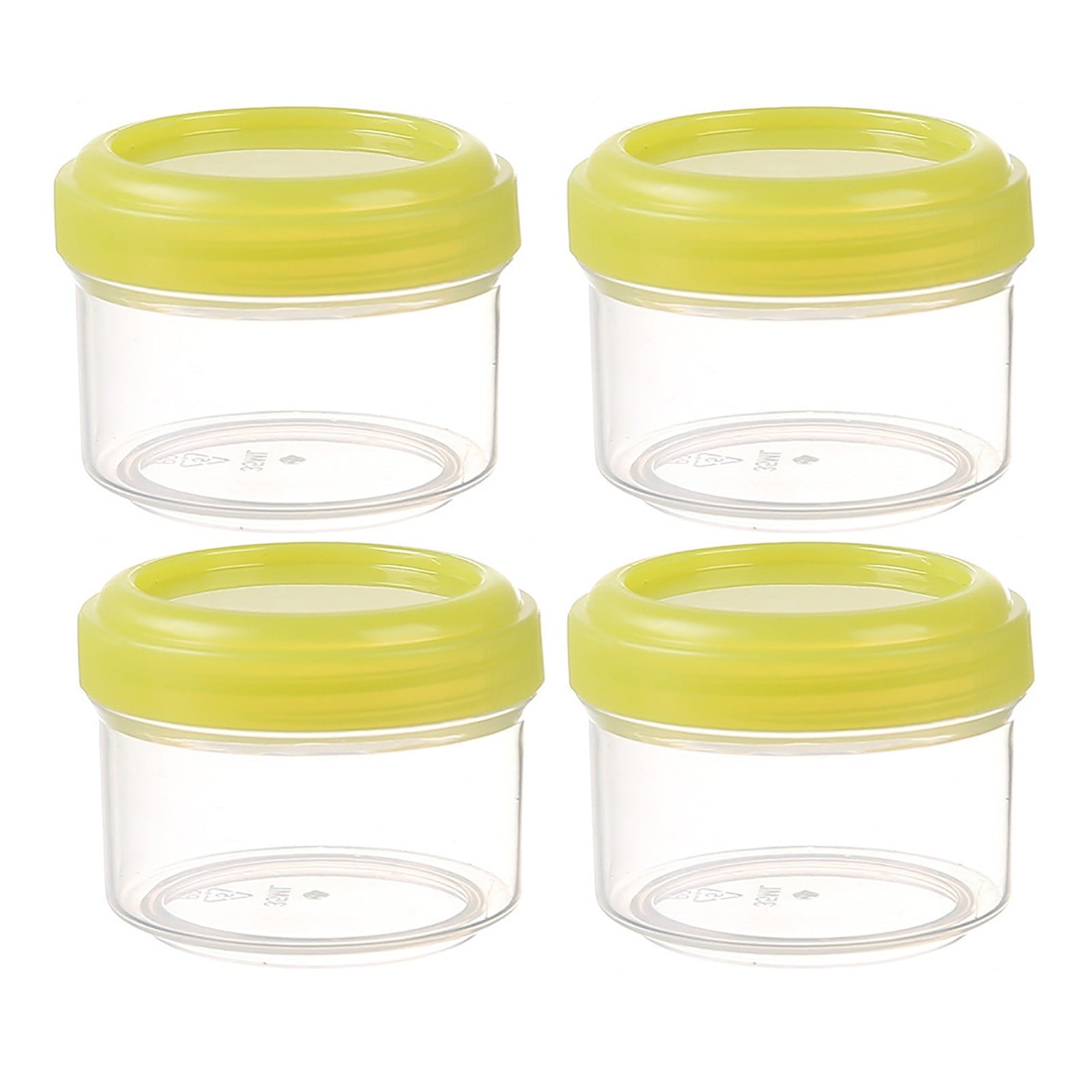 4Pcs Clear Plastic Jars With Lids,Small Plastic Storage Jars With Screw On Lids,Mini Wide-Mouth Refillable V1189-LWWAL-20260401-06454
