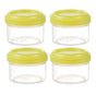 4Pcs Clear Plastic Jars With Lids,Small Plastic Storage Jars With Screw On Lids,Mini Wide-Mouth Refillable V1189-LWWAL-20260401-06454