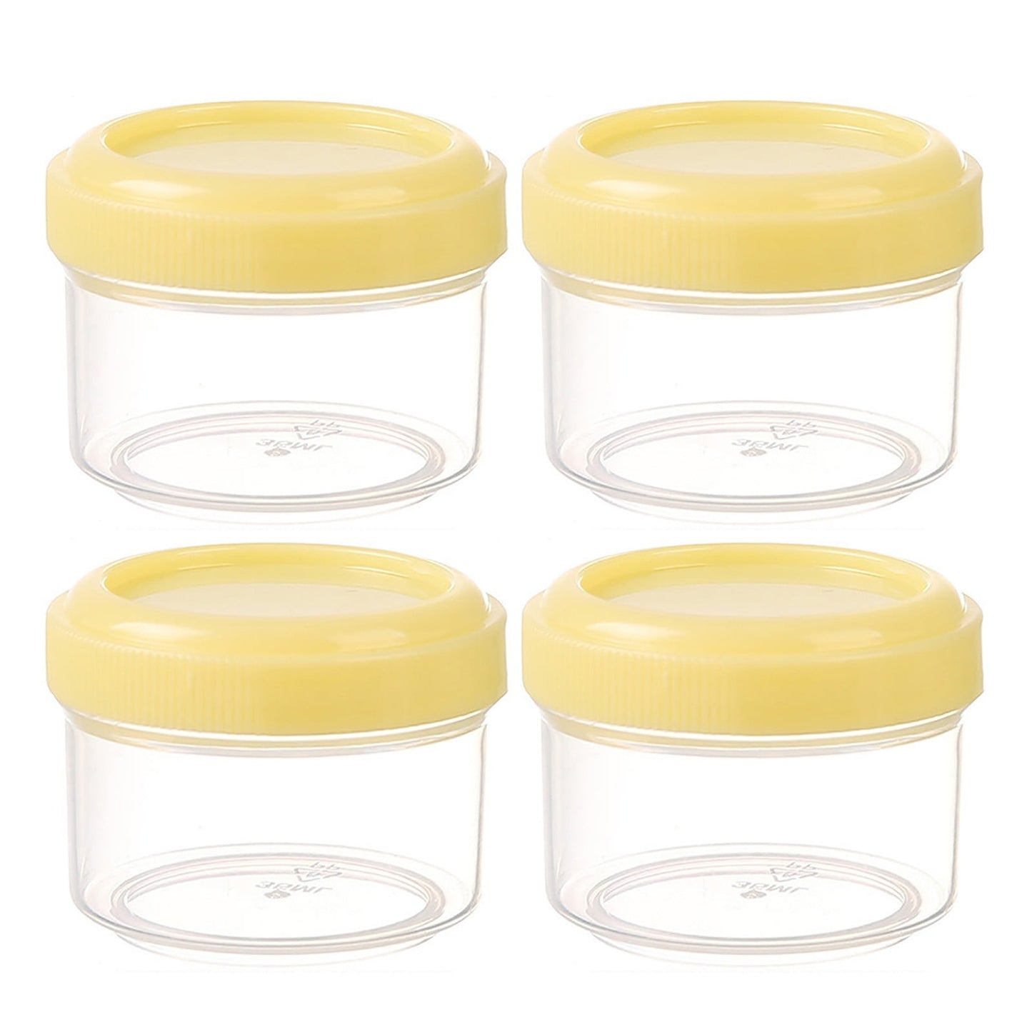 4Pcs Clear Plastic Jars With Lids,Small Plastic Storage Jars With Screw On Lids,Mini Wide-Mouth Refillable V1189-LWWAL-20260401-06454
