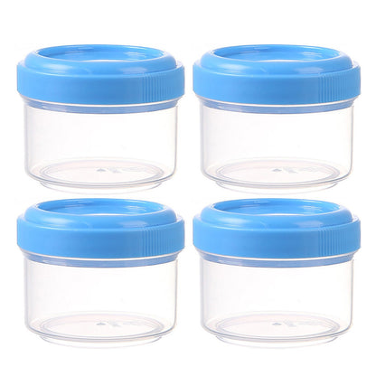 4Pcs Clear Plastic Jars With Lids,Small Plastic Storage Jars With Screw On Lids,Mini Wide-Mouth Refillable V1189-LWWAL-20260401-06454