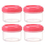 4Pcs Clear Plastic Jars With Lids,Small Plastic Storage Jars With Screw On Lids,Mini Wide-Mouth Refillable V1189-LWWAL-20260401-06456