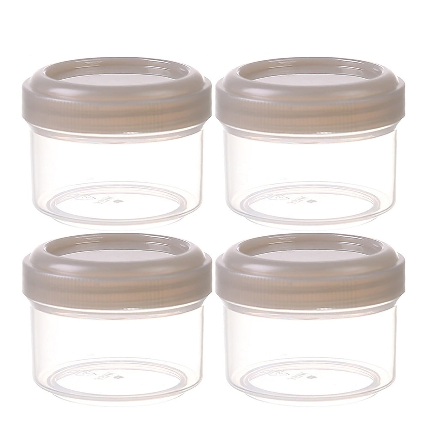 4Pcs Clear Plastic Jars With Lids,Small Plastic Storage Jars With Screw On Lids,Mini Wide-Mouth Refillable V1189-LWWAL-20260401-06456