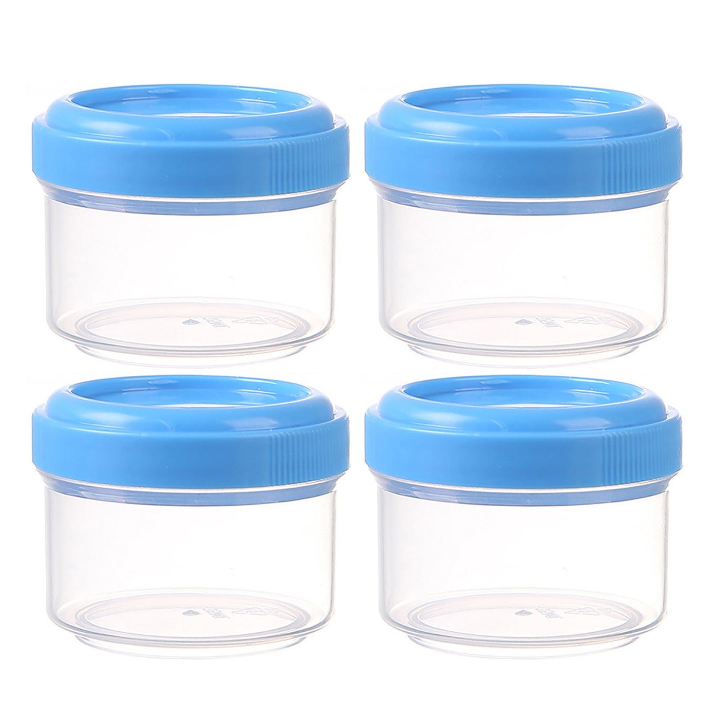 4Pcs Clear Plastic Jars With Lids,Small Plastic Storage Jars With Screw On Lids,Mini Wide-Mouth Refillable V1189-LWWAL-20260401-06456