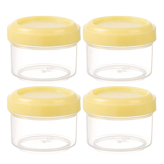 4Pcs Clear Plastic Jars With Lids,Small Plastic Storage Jars With Screw On Lids,Mini Wide-Mouth Refillable V1189-LWWAL-20260401-06457