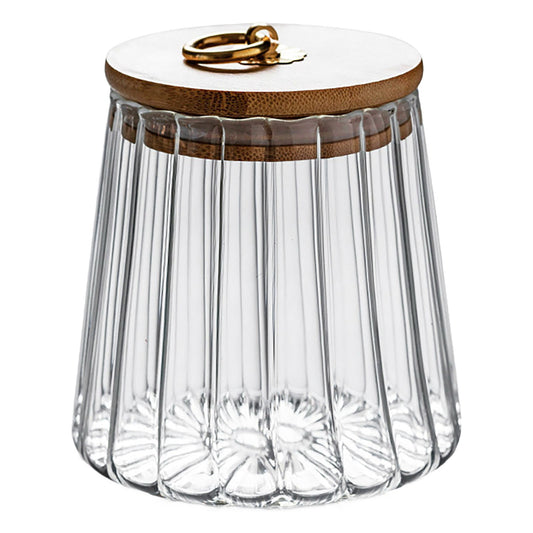 Sugar Containers With Bamboo Lids,Glass Coffee Canister Airtight Food Storage Jar With Lid, Candy Glass V1189-LWWAL-20260401-06482