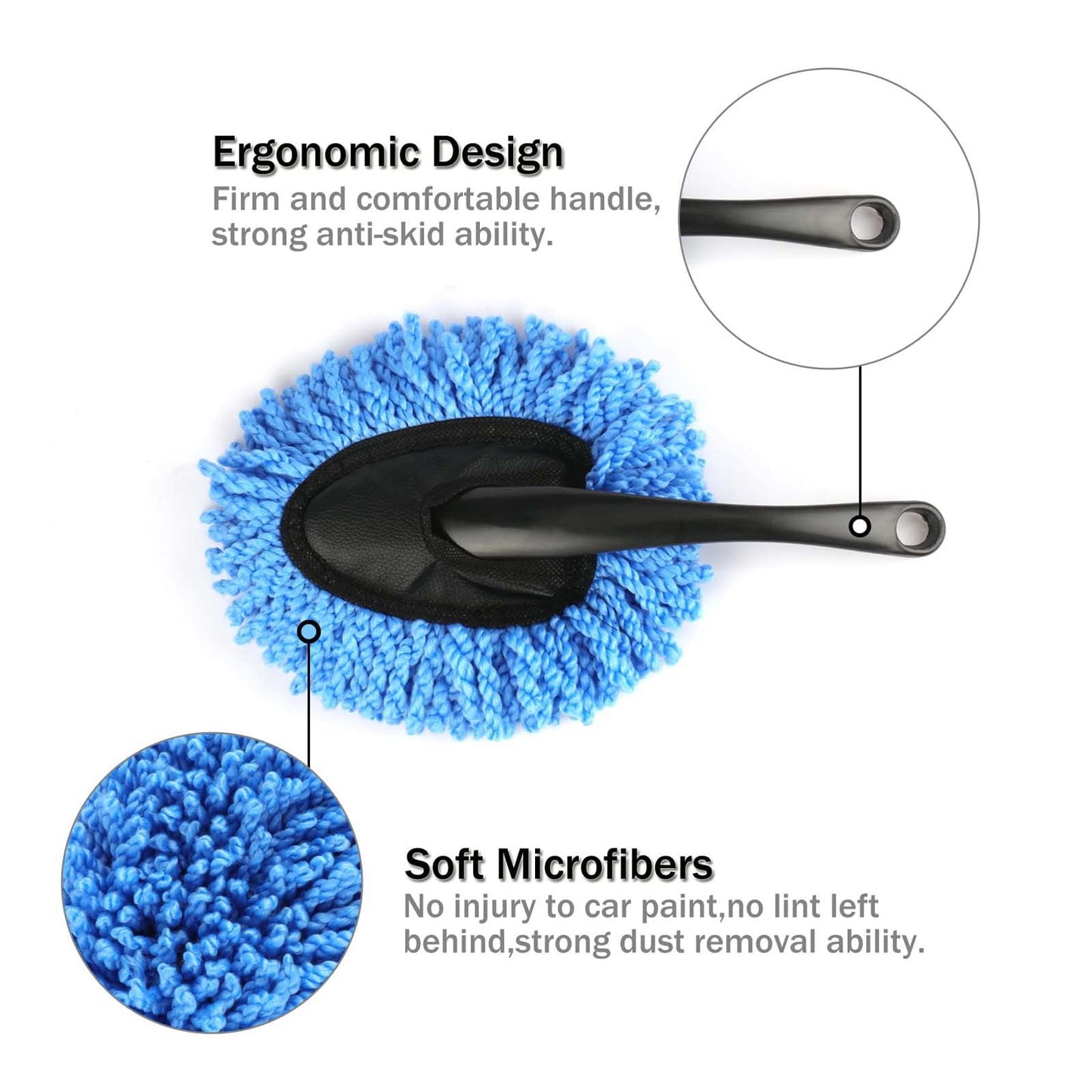 Car Dash Duster Brush, Super Soft Microfiber Multi-Functional Car Cleaning Brush, Scratch Free Dash Dusting V1189-LWWAL-20260401-06522