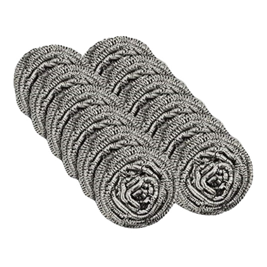 12 Pack Stainless Steel Scourers,Steel Scourers,Metal Wire Sponge Scouring Pads,Steel Wool Scrubber Pad Used V1189-LWWAL-20260401-06528