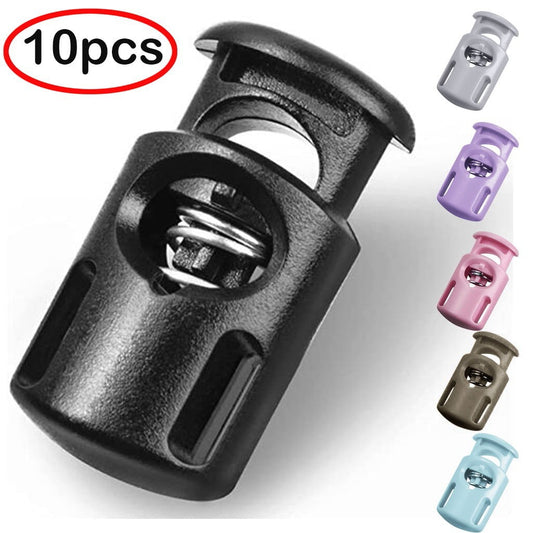 10Pcs Plastic Spring Cord Locks,Plastic Cord Locks Single Hole Spring Toggle Stopper Cord Stops,Cord Lock for V1189-LWWAL-20260401-06588