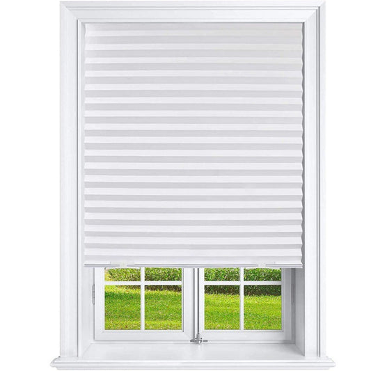 Window Blinds Cordless Blackout, No Drill Cut to Size Clip On Stick On Self Adhesive Temporary Blinds Pleated V1189-LWWAL-20260401-06625