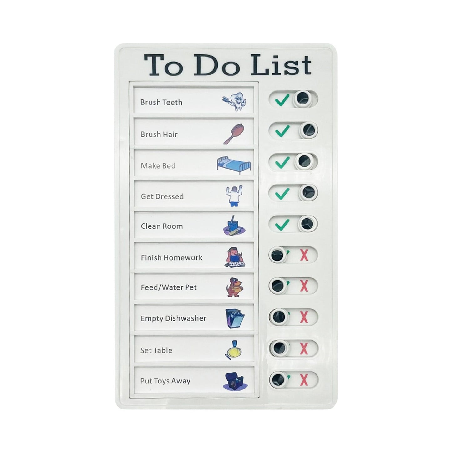 1Pc To Do List Checklist,Chores Chart for Man and Woman Chore Chart, Sliding Routine Chart to Do List, RV V1189-LWWAL-20260401-06653