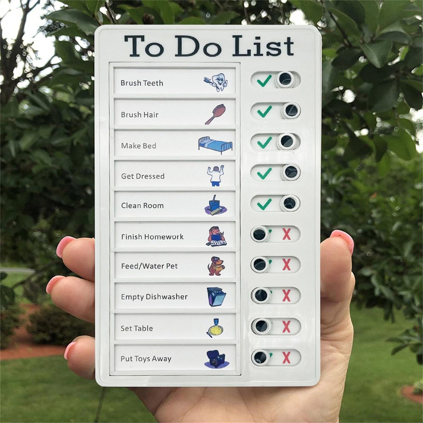 1Pc To Do List Checklist,Chores Chart for Man and Woman Chore Chart, Sliding Routine Chart to Do List, RV V1189-LWWAL-20260401-06653