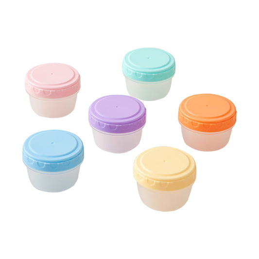 6Pcs 2Oz Small Containers With Lids,Reusable Plastic Storage Jars For Snack And Puree, Salad Dressing V1189-LWWAL-20260401-06673