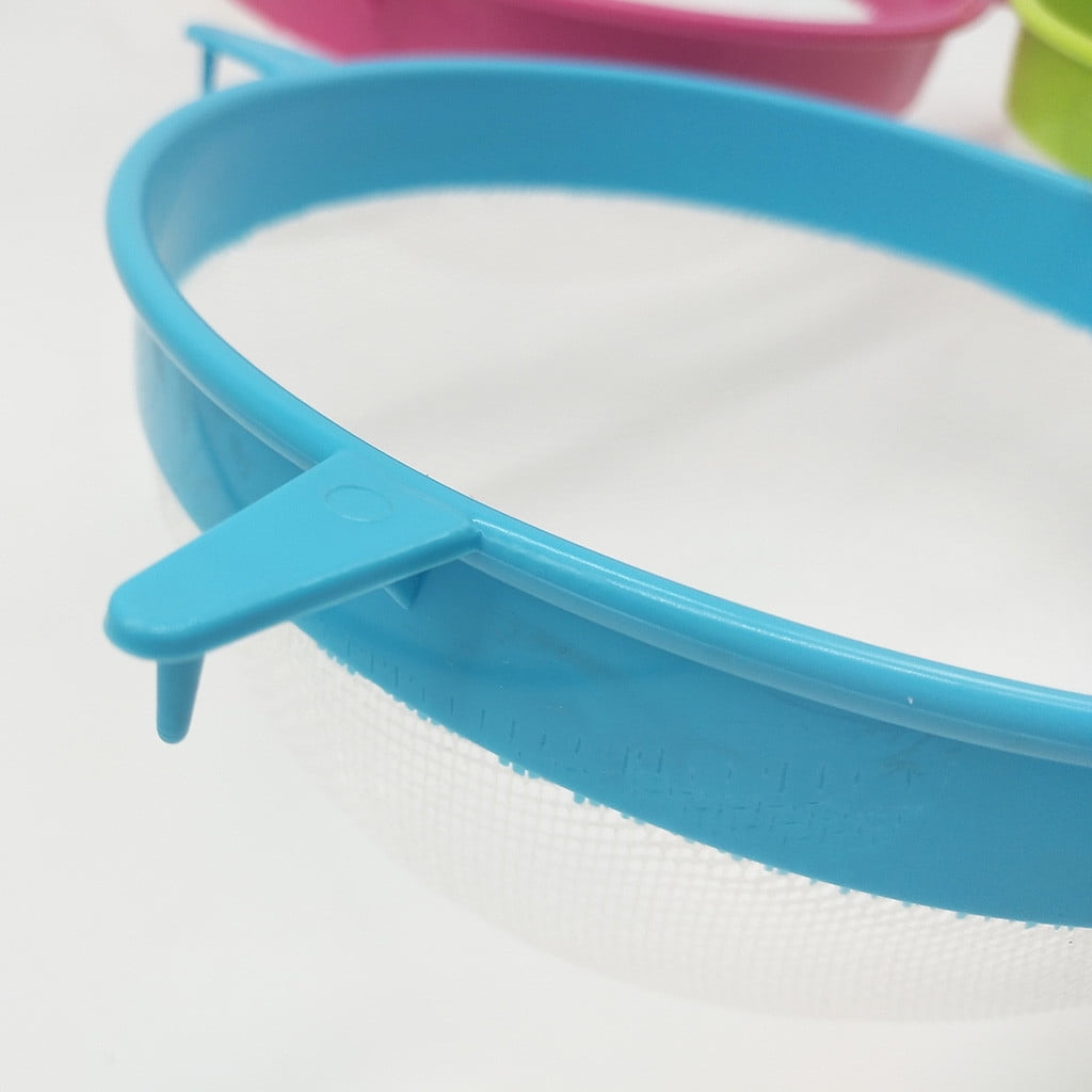 4 Pcs Plastic Mesh Strainer Colander Set,Nylon Mesh Strainer Food Yogurt Mesh Sieve,Plastic Mesh V1189-LWWAL-20260401-06688