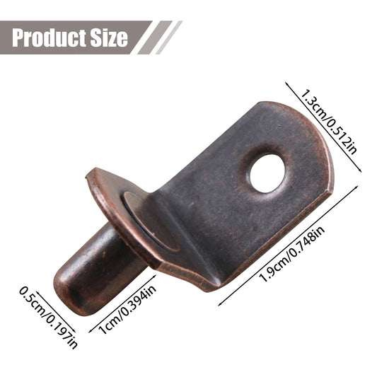 20 Pcs Shelf Support Peg,L Shaped Metal Shelf Peg With Hole,6 Mm Cabinet Shelf Bracket Peg,L-Shaped Plated V1189-LWWAL-20260401-06701