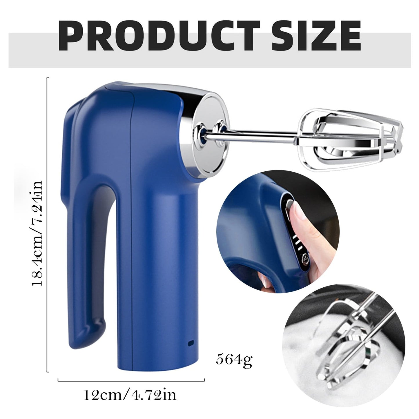 Powerful Hand Mixer, 3-Speed Hand Held Mixer for Baking, Lightweight Stainless Hand , Kitchen Mixer for , V1189-LWWAL-20260401-06702