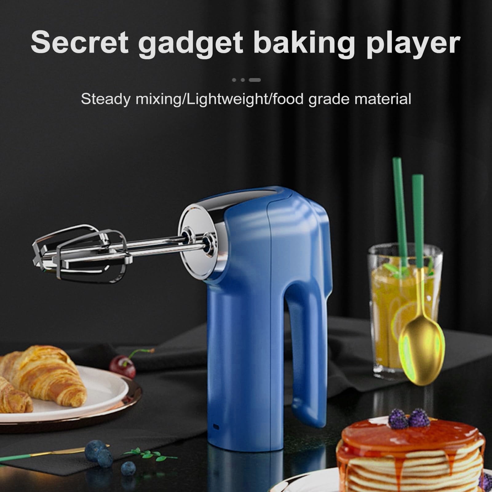 Powerful Hand Mixer, 3-Speed Hand Held Mixer for Baking, Lightweight Stainless Hand , Kitchen Mixer for , V1189-LWWAL-20260401-06702