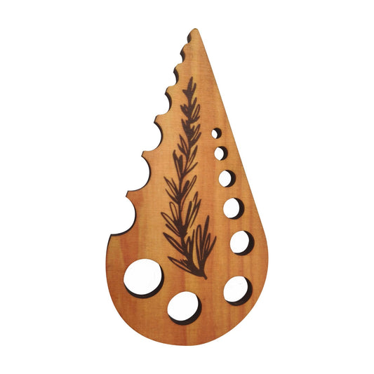 Herb Stripper 8 Holes,Herb Stripper Tool,Wooden Herb Stripper Vegetable Leaf Remover,Different Aperture V1189-LWWAL-20260401-06718