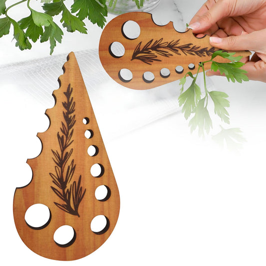Herb Stripper 8 Holes,Herb Stripper Tool,Wooden Herb Stripper Vegetable Leaf Remover,Different Aperture V1189-LWWAL-20260401-06718