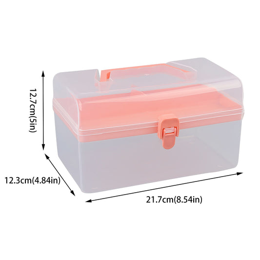 Home Box and Travel Storage Box, Plastic Kit Case Container Empty, Box with Lock Lid & Handle, Emergency V1189-LWWAL-20260401-06721