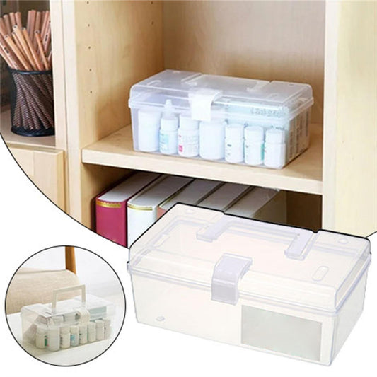 Home Box and Travel Storage Box, Plastic Kit Case Container Empty, Box with Lock Lid & Handle, Emergency V1189-LWWAL-20260401-06727