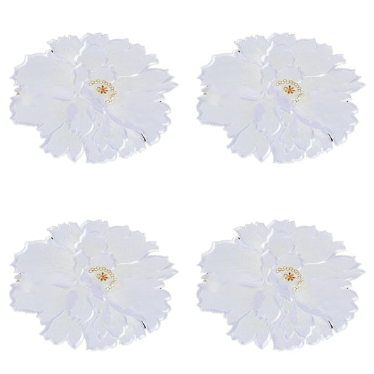 4 Pcs Flower Placemat,3D Flower Placemats,Flower Shape Placemat,Heat-Resistant And Washable Placemat for V1189-LWWAL-20260401-06733