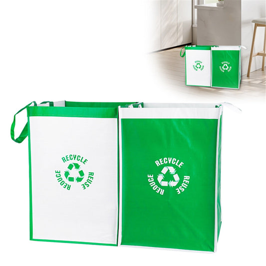 2 Pcs Separate Recycling Waste Bags,Recycle Waste Bag for Kitchen Home,Recycling Organizer,Reusable Recycling V1189-LWWAL-20260401-06749