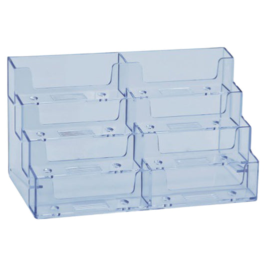Business Card Holder, Acrylic Business Card Stand for Desk with 4 Tier, Plastic Cards Display Holder for V1189-LWWAL-20260401-06752
