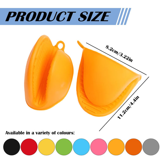 Mini Oven Gloves, Oven Heat Pot Holder, Cute Kitchen Mittens, Silicone Heat Resistant Cooking Pinch Mitts V1189-LWWAL-20260401-06762