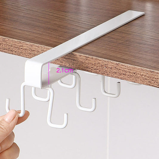 Under Cabinet Storage Mug Hooks, Under Cabinet Utensil Holder Hanger Hook, Double Sided Utensil Racks Coffee V1189-LWWAL-20260401-06778