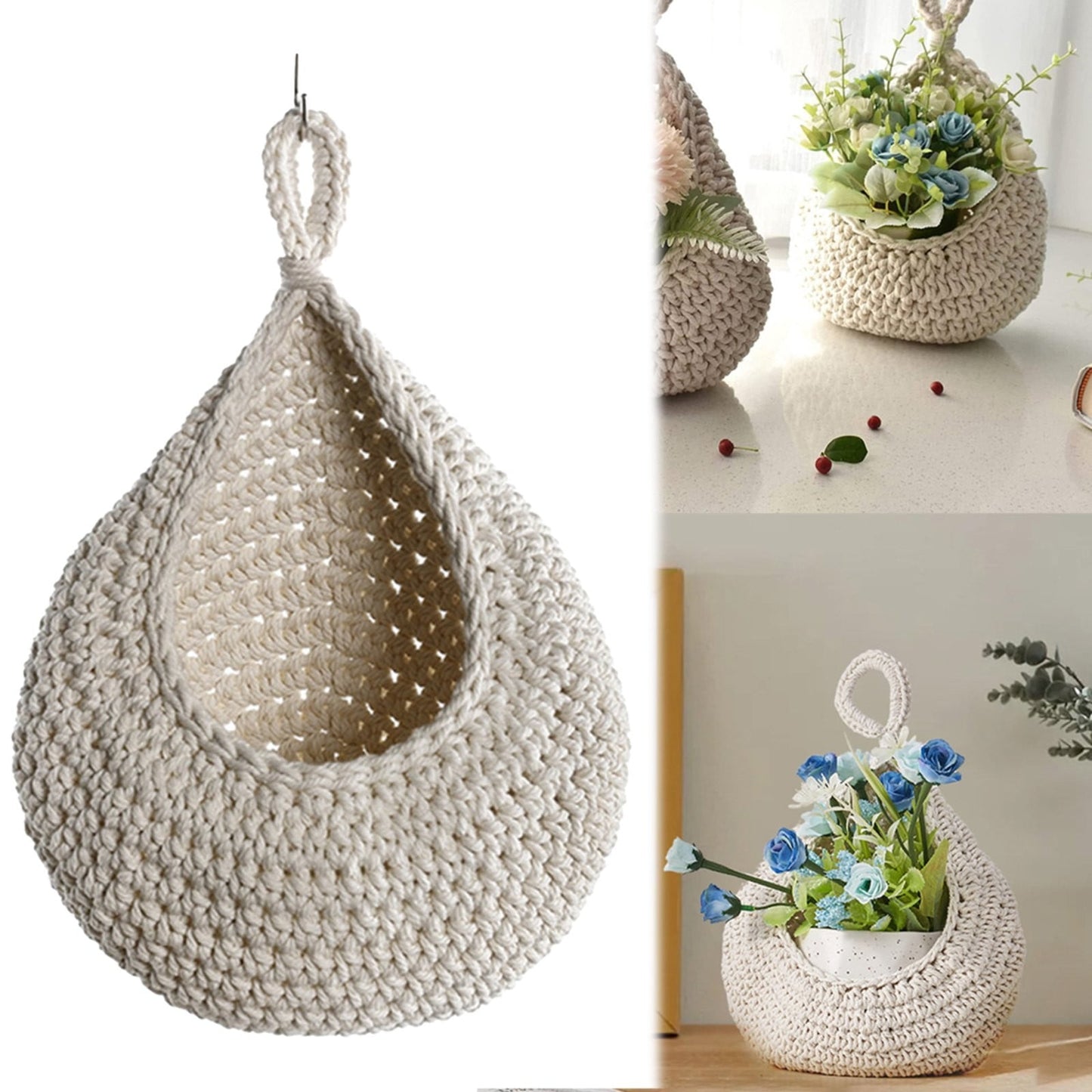 Woven Breads Baskets, Oval Small Fruit Baskets, Stackable Plastic Wicker Baskets for Serving Vegetables, V1189-LWWAL-20260401-06784