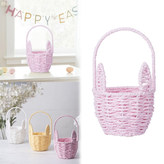 Woven Breads Baskets, Oval Small Fruit Baskets, Stackable Plastic Wicker Baskets for Serving Vegetables, V1189-LWWAL-20260401-06790