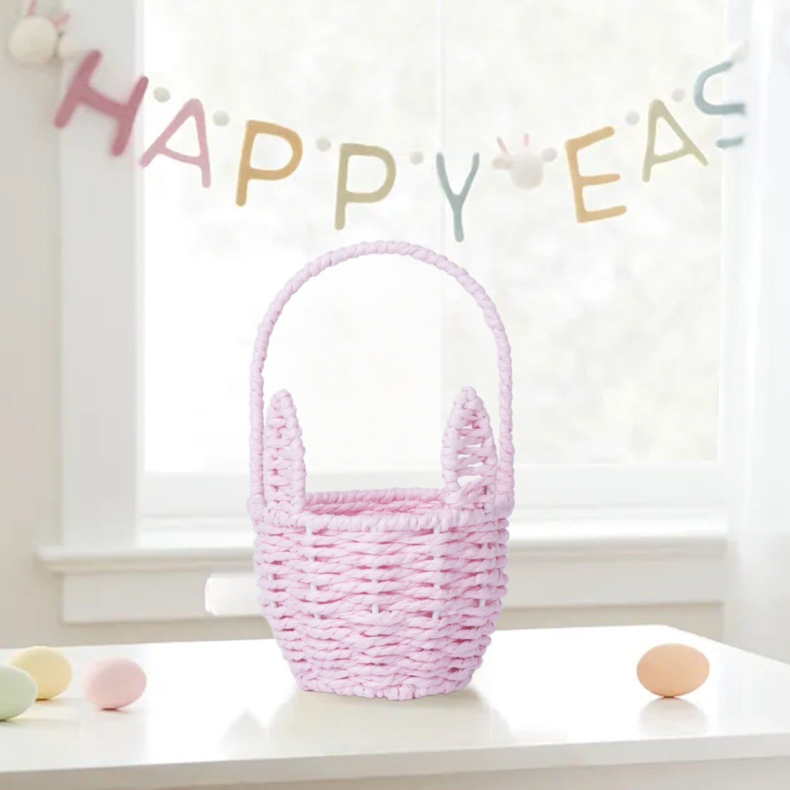 Woven Breads Baskets, Oval Small Fruit Baskets, Stackable Plastic Wicker Baskets for Serving Vegetables, V1189-LWWAL-20260401-06790
