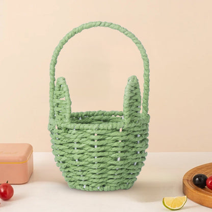 Woven Breads Baskets, Oval Small Fruit Baskets, Stackable Plastic Wicker Baskets for Serving Vegetables, V1189-LWWAL-20260401-06792