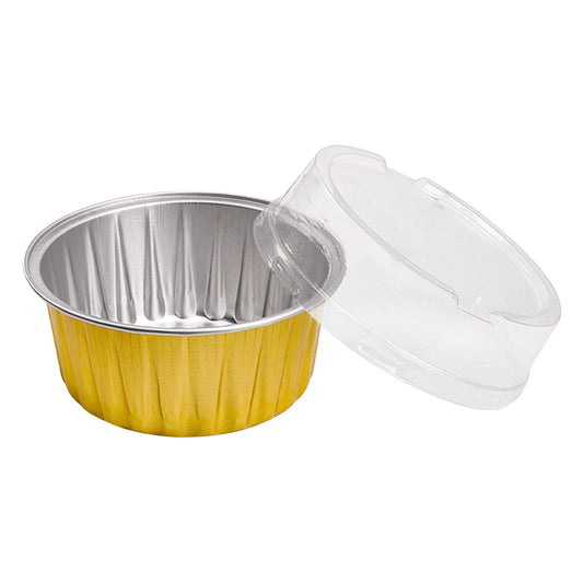 Aluminum Foil Baking Cups with Lids,20pcs Round Pudding and Cake Molds,Heat-Resistant Up to 250 degrees V1189-LWWAL-20260401-06799