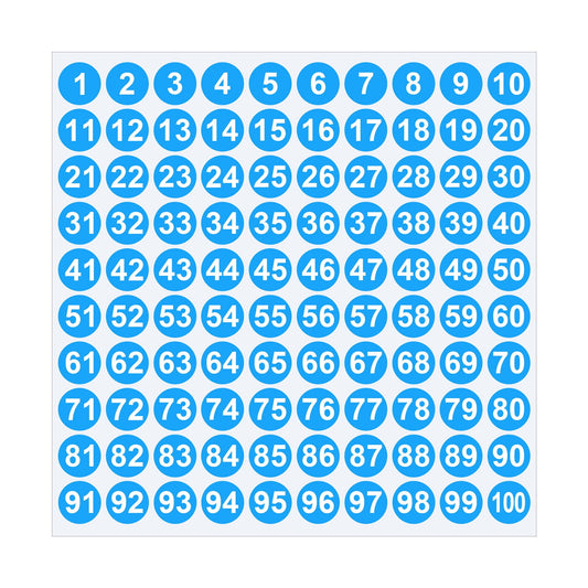 1 Inch Round Number Stickers,1-100 Multi-Color Self-Adhesive Labels for Mailbox,Scrapbook,and DIY Crafts,Easy V1189-LWWAL-20260401-06803
