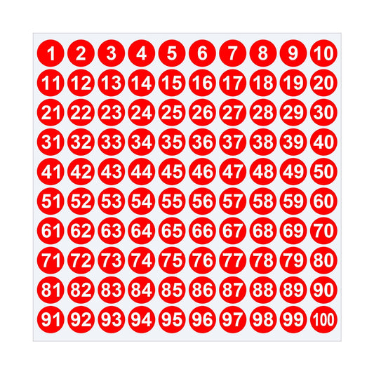1 Inch Round Number Stickers,1-100 Multi-Color Self-Adhesive Labels for Mailbox,Scrapbook,and DIY Crafts,Easy V1189-LWWAL-20260401-06806