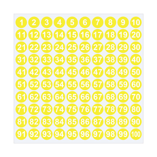 1 Inch Round Number Stickers,1-100 Multi-Color Self-Adhesive Labels for Mailbox,Scrapbook,and DIY Crafts,Easy V1189-LWWAL-20260401-06808