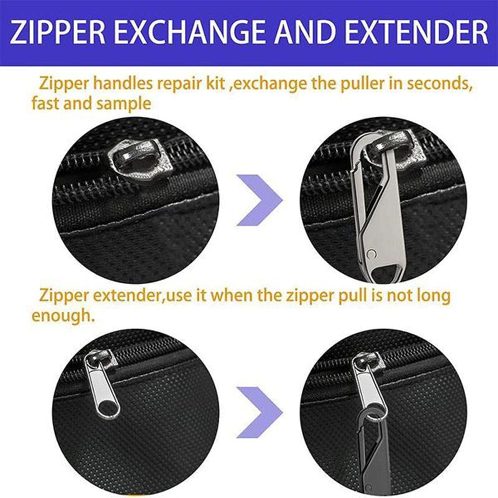 Zipper Pull Replacement, Heavy Duty Universal Zipper Puller, Detachable Zipper Pull Oval Tabs for Luggage V1189-LWWAL-20260401-06850