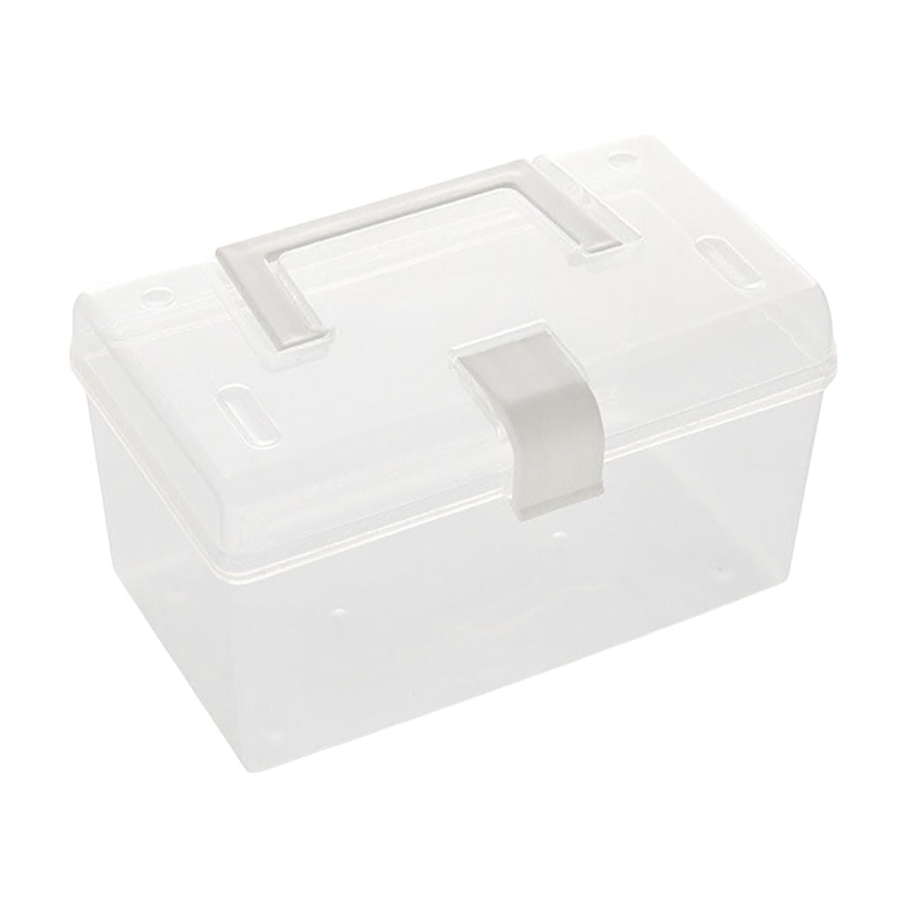 Transparent Storage Box, Clear Storage Latch Box Plastic Container Plastic Carrying Case with Handle and V1189-LWWAL-20260401-06871