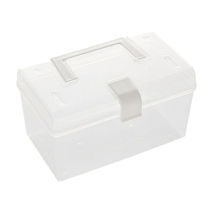 Transparent Storage Box, Clear Storage Latch Box Plastic Container Plastic Carrying Case with Handle and V1189-LWWAL-20260401-06871